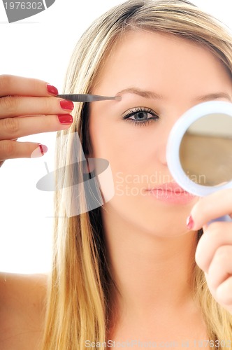 Image of eye brow beauty treatment