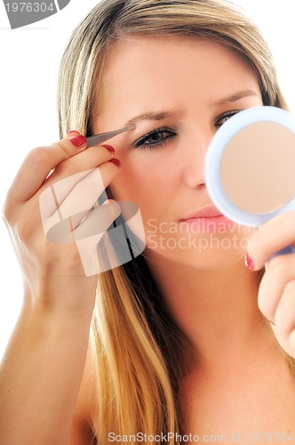 Image of eye brow beauty treatment