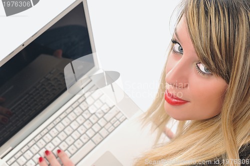 Image of girl work on laptop