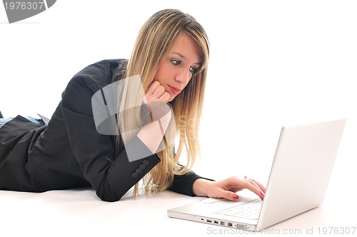 Image of girl work on laptop