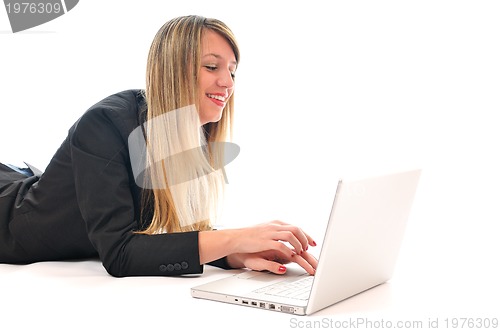 Image of girl work on laptop