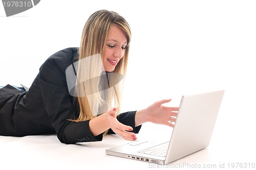 Image of girl work on laptop