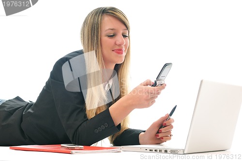 Image of girl work on laptop