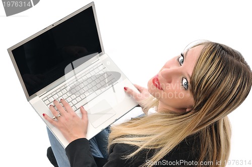 Image of girl work on laptop