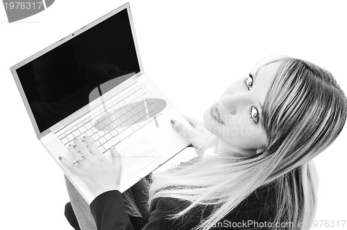 Image of girl work on laptop