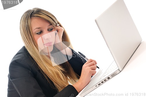 Image of girl work on laptop