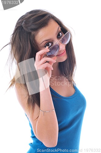 Image of young woman with sunglasses