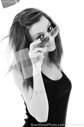 Image of young woman with sunglasses