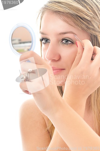 Image of eye brow beauty treatment