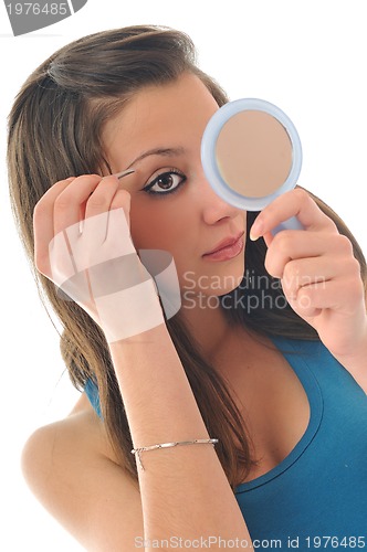 Image of eye brow beauty treatment 