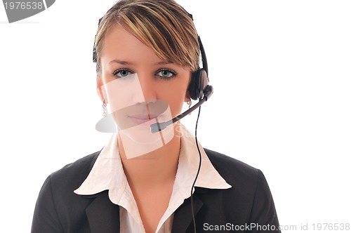 Image of business woman with headset