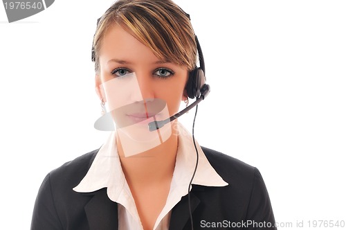 Image of business woman with headset