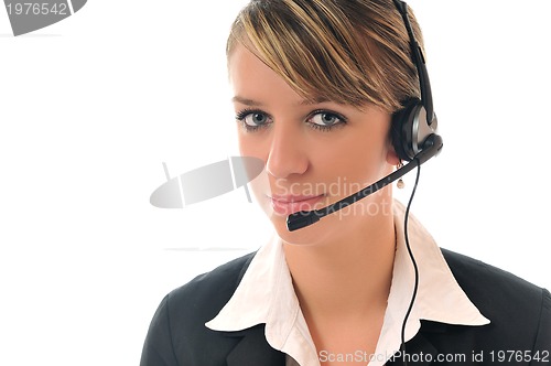 Image of business woman with headset