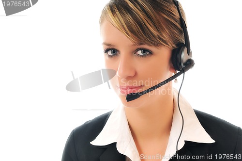 Image of business woman with headset