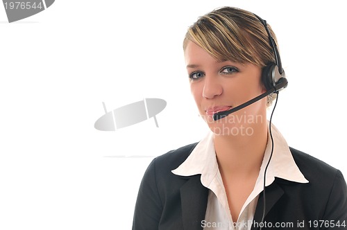 Image of business woman with headset