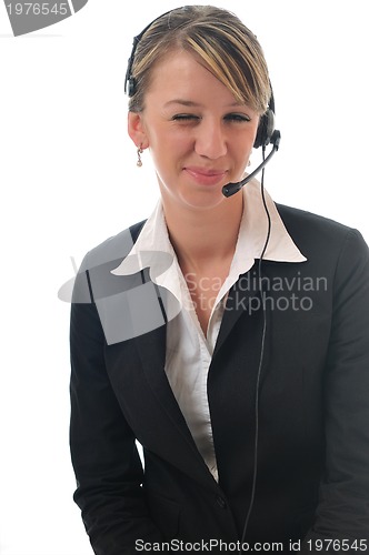 Image of business woman with headset