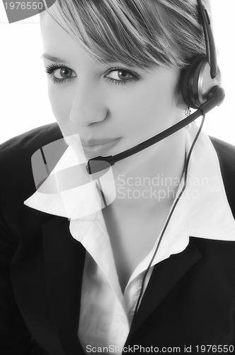 Image of woman with headset