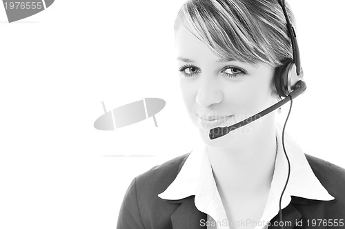 Image of woman with headset