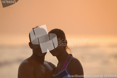 Image of romantic couple on beach