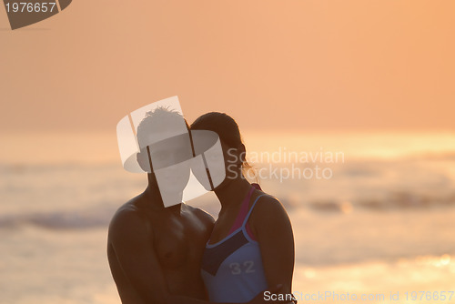 Image of romantic couple on beach