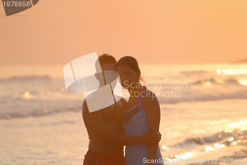 Image of romantic couple on beach