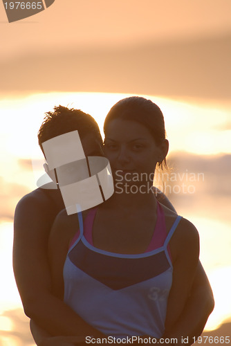 Image of romantic couple on beach