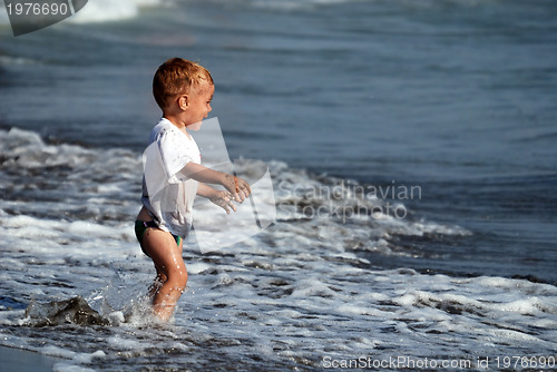 Image of little boy at the beach