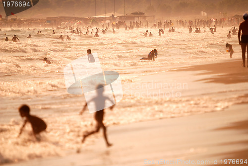 Image of crowd on beach