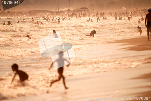 Image of crowd on beach