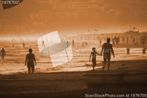 Image of crowd on beach