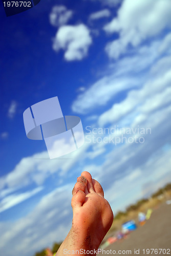 Image of relaxing on beach