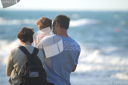 Image of young family on vacation