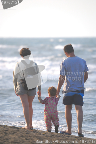 Image of young family on vacation