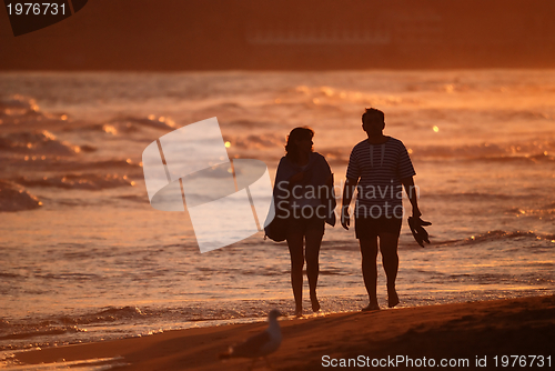 Image of romantic couple on beach