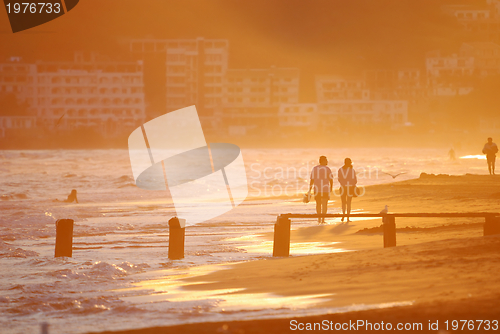 Image of romantic couple on beach