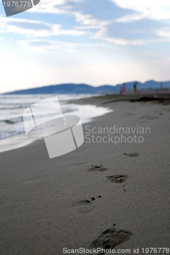 Image of footprints on beach