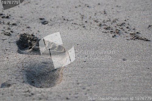 Image of right footprint on sand