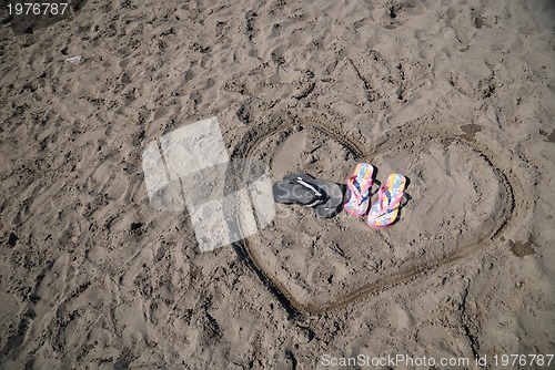 Image of romance on beach