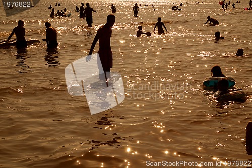 Image of crowd on beach