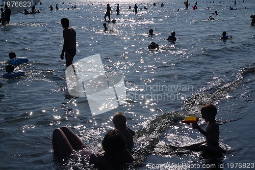 Image of crowd on beach