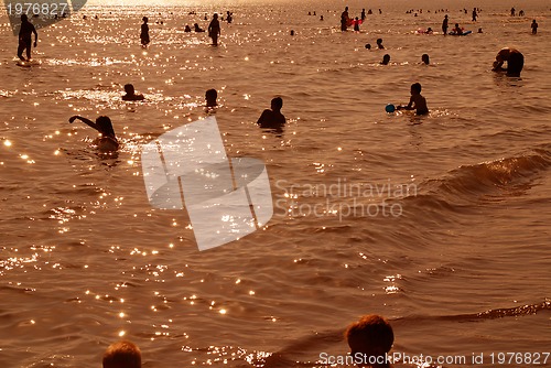 Image of crowd on beach