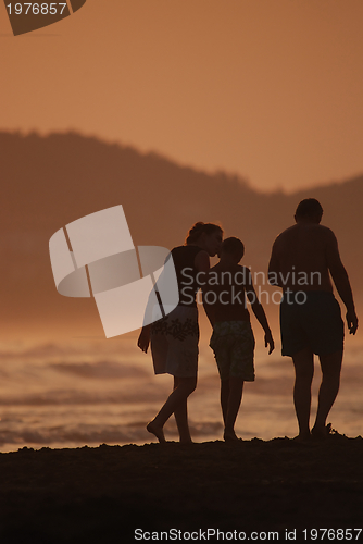 Image of young family on vacation