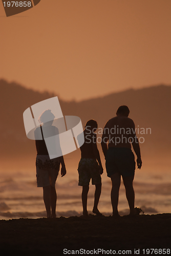 Image of young family on vacation