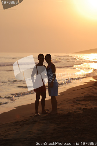 Image of romantic couple on beach