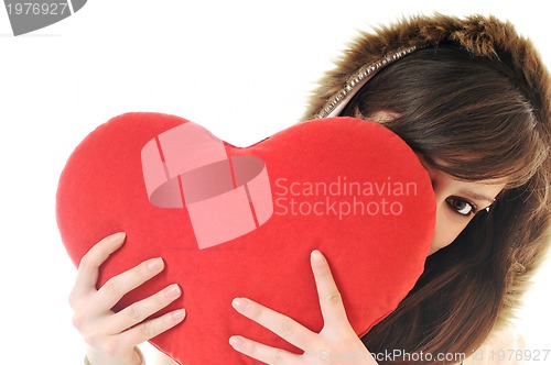 Image of woman heart isolated