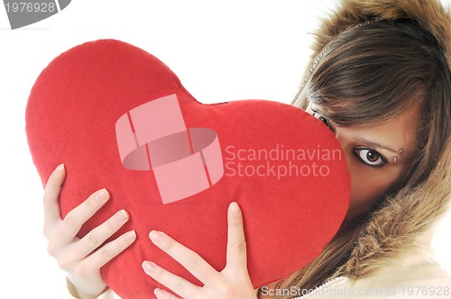 Image of woman heart isolated