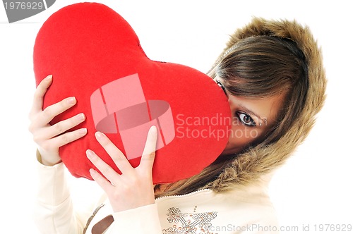 Image of woman heart isolated