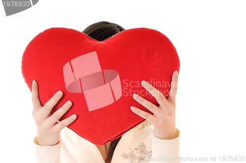 Image of woman heart isolated