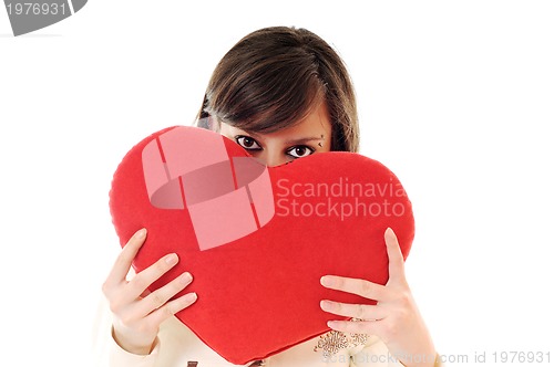 Image of woman heart isolated