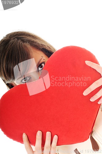 Image of woman heart isolated